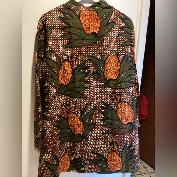 NWT Zuri Kenya Pineapple Tunic Top 1XL - Picture 3 of 3